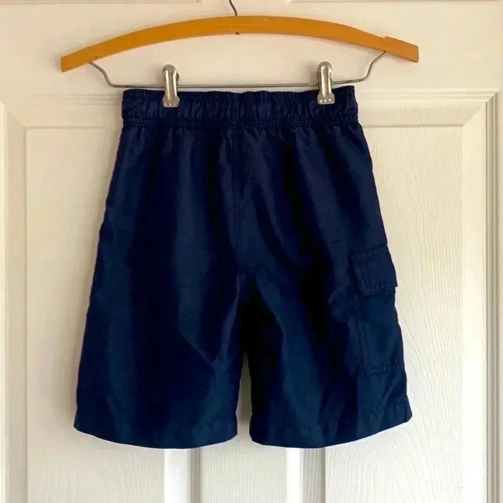 Gymboree Boy 6 Navy Bathing Suit  Summer Swim Trunks Mesh Lining